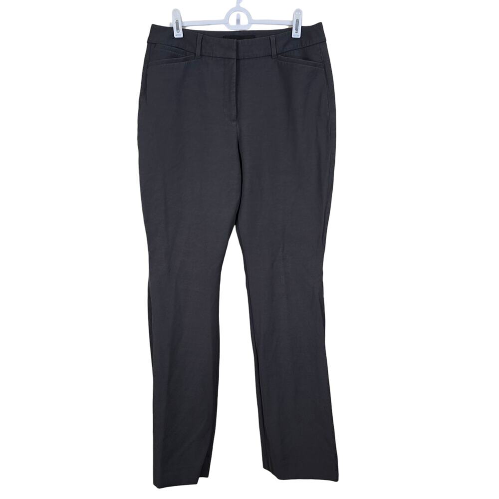 Women's White House Black Market Ines Boot Leg Gray Dress Pants Trousers Size 6